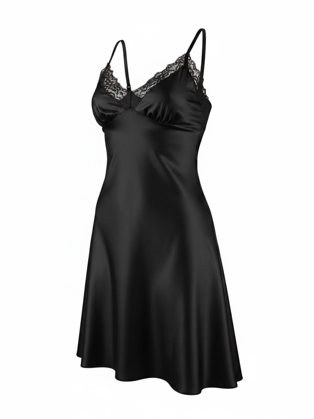 Avidlove Satin Lace Trim Chemise Slip Dress M - New - Picture 5 of 5